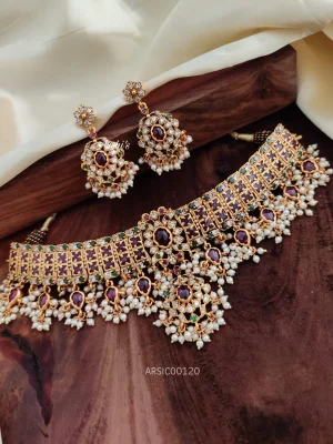 Elegant Real Kemp Guttapusalu Choker