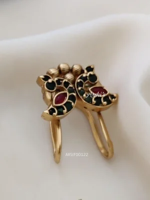 Bridal Peacock Kemp Stone Finger Ring