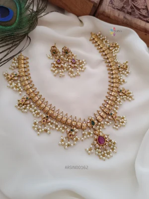 Beautiful guttapusalu AD necklace