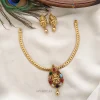 Navarathna Stone Lakshmi Pendant Necklace