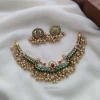 Bridal Peacock Gold Drop Necklace