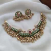Bridal Peacock Gold Drop Necklace