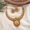 Peacock Design Matte Finish Bridal Necklace