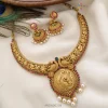 Peacock Design Matte Finish Bridal Necklace