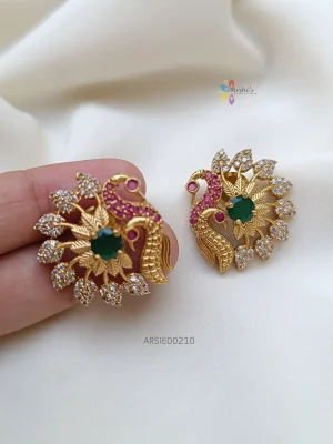 Peacock Design Ear Studs