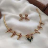 Lotus Pendant Hasli Tube Necklace