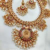 Grand Matte Temple Guttapusalu Necklace