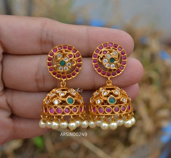Lakshmi Coin Peacock Design AD Necklace