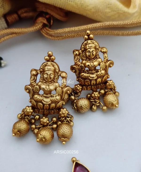 Five Layer Gold Bead Temple Lakshmi Choker