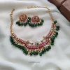 Bridal Green Bead Kemp Necklace