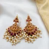 Traditional kemp Stone Lakshmi Guttapusalu Necklace