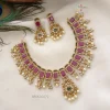 Premium Matte AD stone Pearl Choker