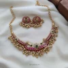 Peacock Gold Drop Kemp Necklace