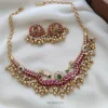 Peacock Gold Drop Kemp Necklace