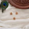 Simple Red Stone Rice Pearl Choker