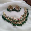Peacock Green Bead Bridal Necklace