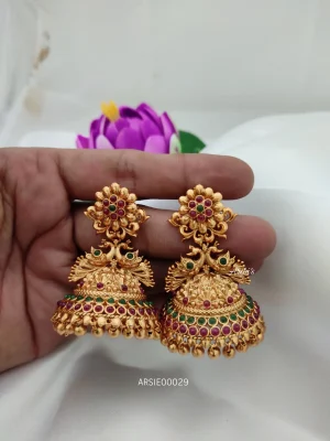 Traditional Designer Peacock Jhumkas