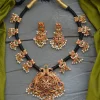 Beautiful Black Thread Matte Peacock Pendant Necklace