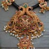 Beautiful Black Thread Matte Peacock Pendant Necklace