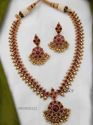 Real Kemp Gold Beaded Necklace