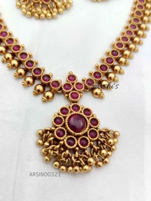 Real Kemp Gold Beaded Necklace
