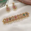 Navarathna Stone Pearl Drop mini baby Choker