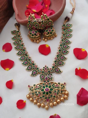 Beautiful Real Kemp and Green Mango Necklace