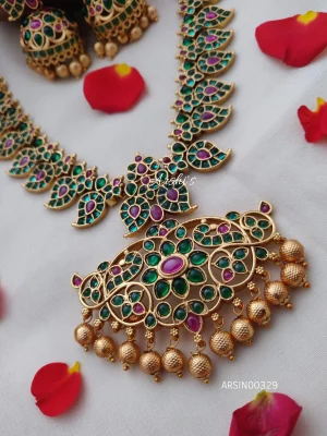 Beautiful Real Kemp and Green Mango Necklace