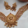 Gold Pearl Lakshmi Matte Choker