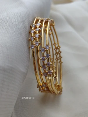 Gold alike AD Stone Bangles