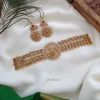 Gold Ball Peacock Pendant Choker