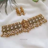 Green and White Stone Temple Choker