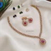 Trendy color changable AD stone necklace