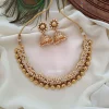 Pearl with Gold Ball Necklace