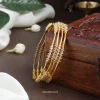 Gold Alike White Stone Bangles