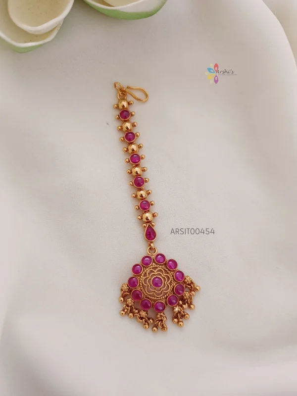 Bridal Kemp Stone Maang Tikka