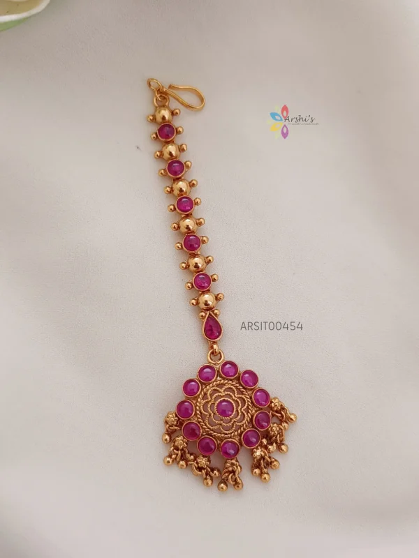 Bridal Kemp Stone Maang Tikka