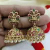Traditional Temple Lakshmi Red And Green Necklace
