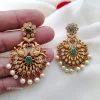 Imitation Dual Peacock Design Chandbali Earrings