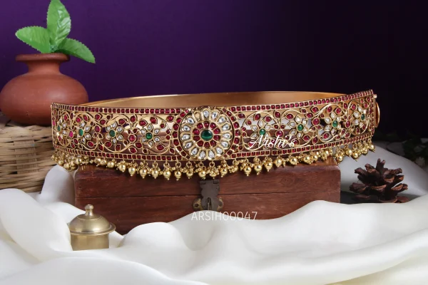 Antique Kundan And Kemp Bridal Hipbelt