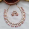 Trendy Rose Gold AD Stone Necklace