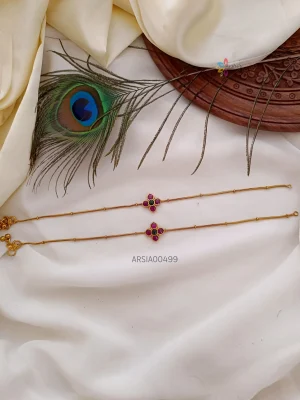 Beautiful flower design kemp payal anklet