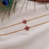 Beautiful flower design kemp payal anklet