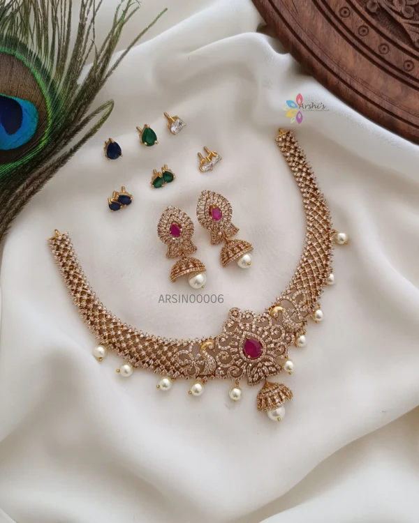 Peacock Multi Color Changeable Necklace