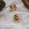 Traditional lakshmi multi stone pearl pendant
