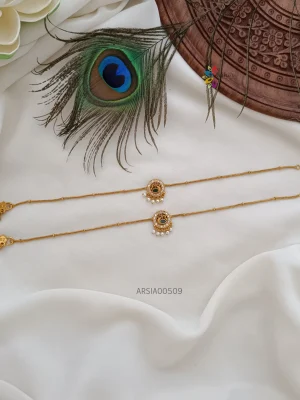 Fascinating Peacock with Pearl Anklets