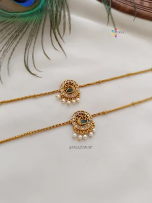 Fascinating Peacock with Pearl Anklets