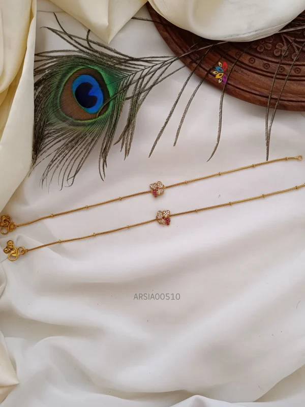 Flower Design Anklets
