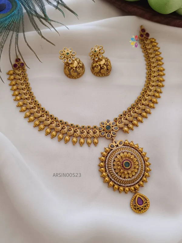 Peacock Design Traditional Necklace