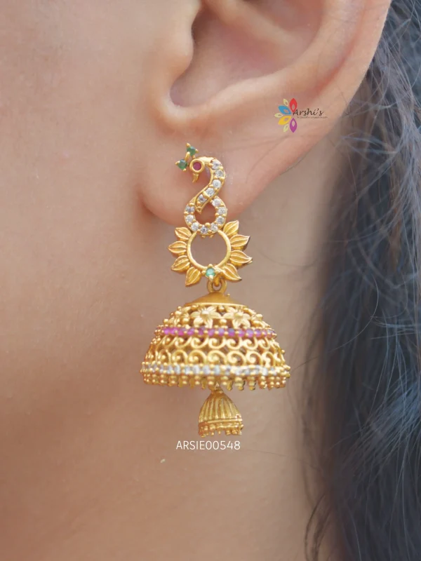 Small Peacock Design Jhumka